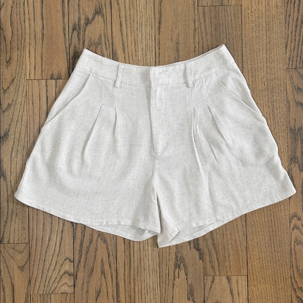 West of Melrose Tilly’s Women's Linen Oatmeal Shorts Size X-Small - Picture 2 of 11